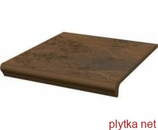 Клінкерна плитка Semir Beige 30 x 33 x 1,1 сходинка з капіносом пряма структурована бежевий 330x300x0 матова